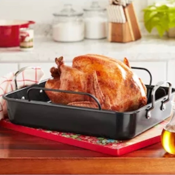 The Pioneer Woman Other - 2022 🌺 New Pioneer Woman Large Roaster with Rack, Black